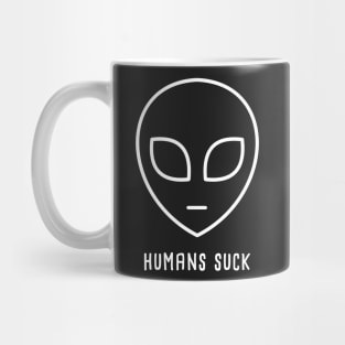 Humans Suck | Funny UFO Alien Mug